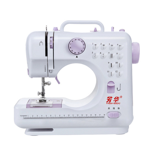 Fanghua 505A Cross-Border Amazon Household Sewing Machine Mini Portable Lock Edge Buttonholing Sewing Machine for Thick Fabric