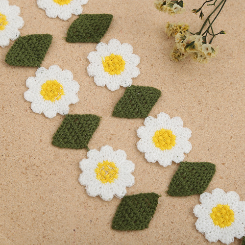 fresh daisy flower cotton thread lace luggage accessories clothing accessories ornament accessories customized wholesale