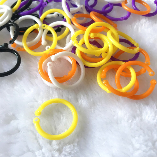 spot supply plastic open ring card ring color plastic movable ring open ring buckle wholesale