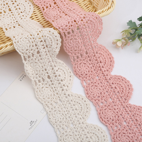 Imitation Hand Hook Curtain Lace Accessories DIY Hollow Hand Hook Lace Cotton Thread Clothing Headband Accessories Factory Wholesale 