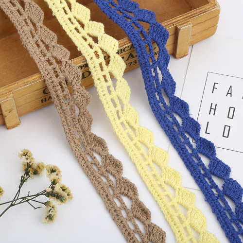 Ethnic Style Color Hollow Lace Hand Hook Lace Hair Accessories Headdress Accessories Knitted Material Manufacturer Customization