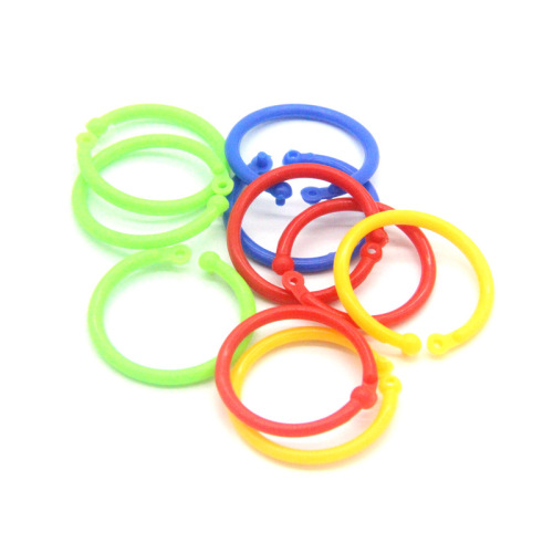Factory Direct Sales Plastic Book Ring Plastic Opening Activity Circle Plastic Split Ring Wholesale Paper Card Broken Ring