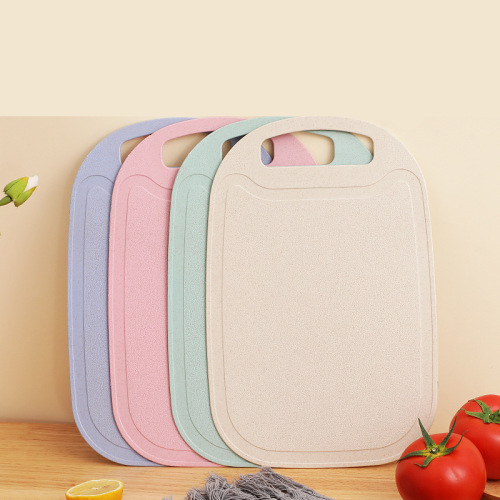 Household Lightweight Vegetable Cutting Board Kitchen Cutting Board Square Three-Color Plastic Wheat Straw Outdoor Picnic Portable pp Chopping Board