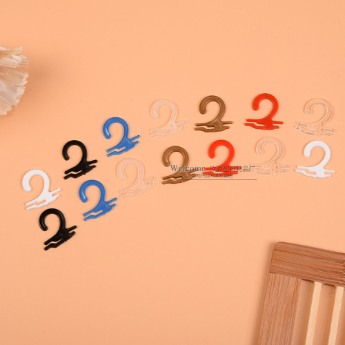 stall stall plastic packaging box bag display black small hook 2-word question mark type aircraft hole hook sock hook