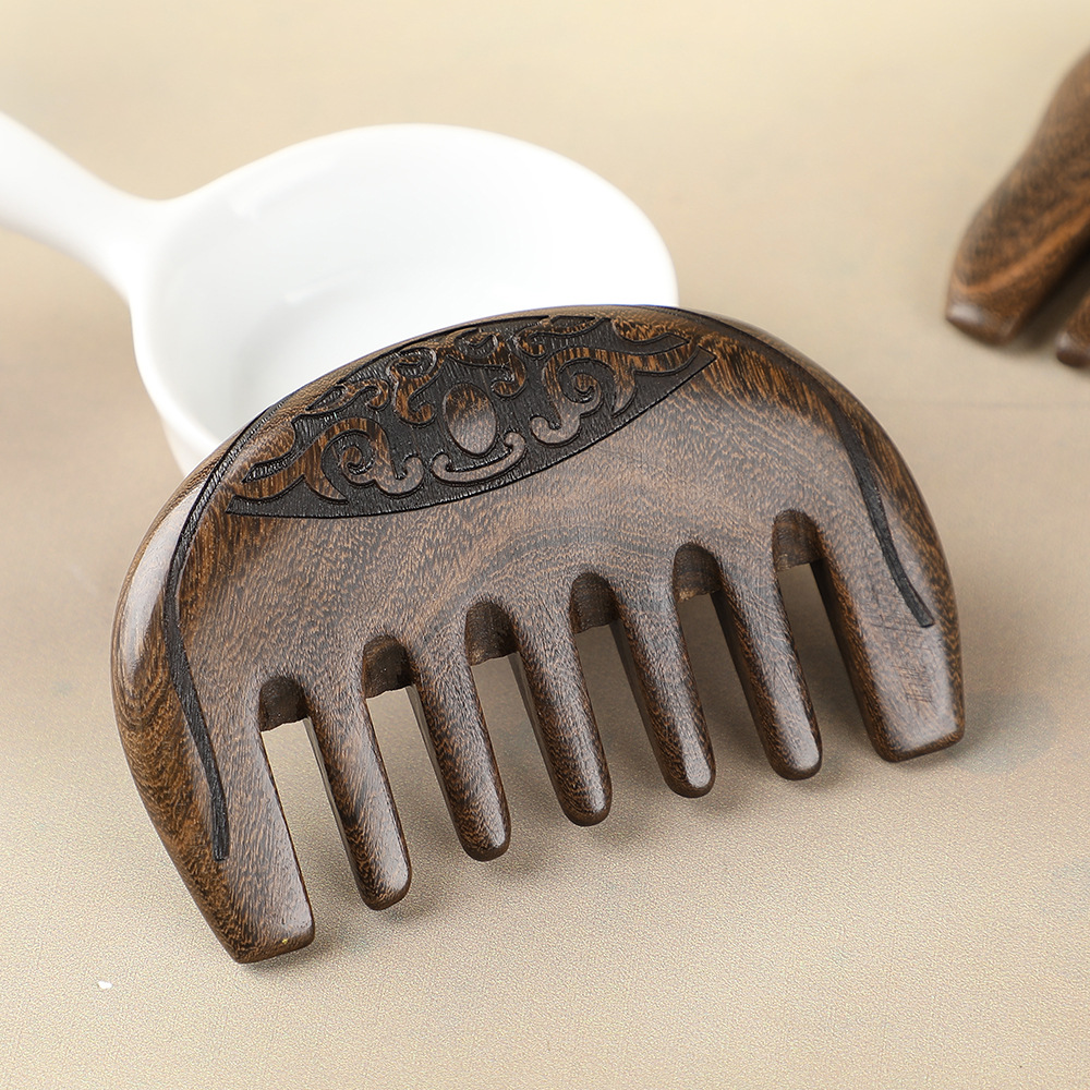 金丝檀木梳家用按摩梳礼品健康家居头部按摩梳网红款直播带货批发