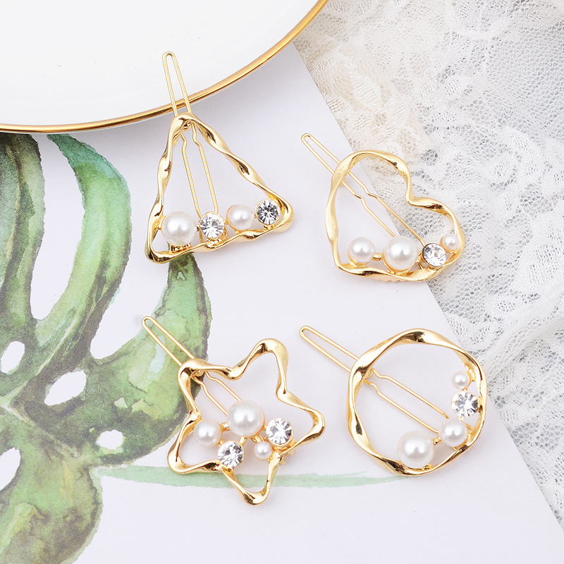 韩国网红发夹一字新款韩国珍珠发夹边夹女小卡子bb夹发卡夹子头饰