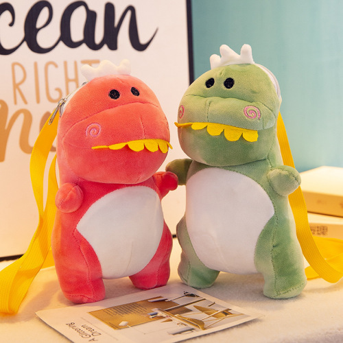 Animal Cute Little Dinosaur Plush Toy Doll Crossbody Bag Holiday Gift Birthday Gift for Girls