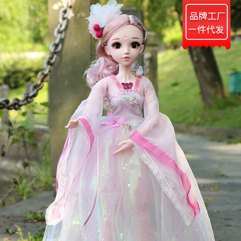 缪莉芭比汉服娃娃仿真小女孩古装国风云霄仙子61儿童节礼物60cm