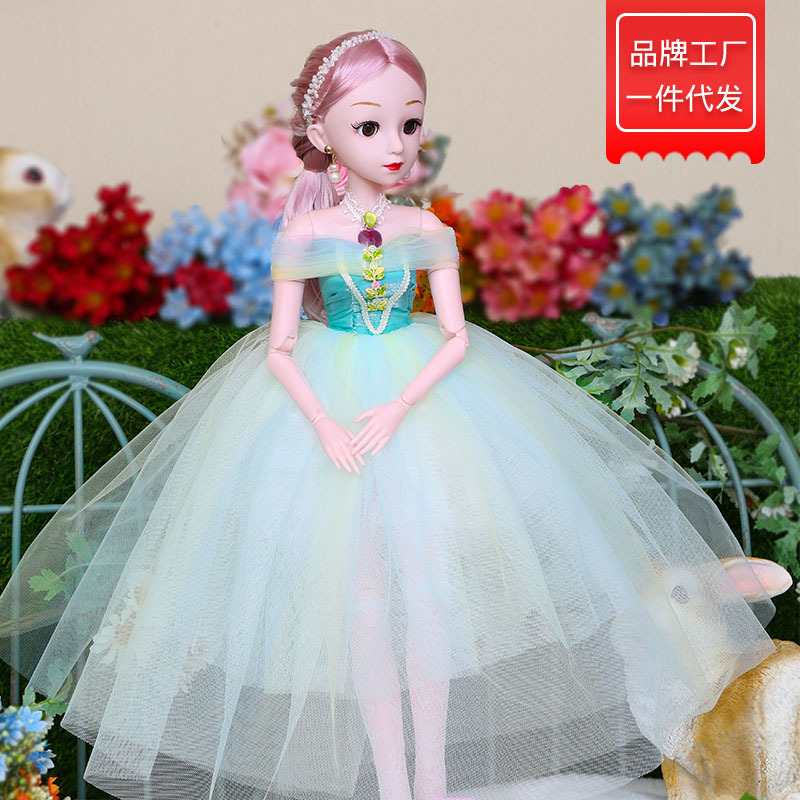 缪莉芭比娃娃冰雪奇缘白雪公主儿童节玩具仿真女孩爱莎单个洋娃娃