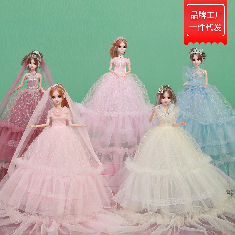 正版缪莉芭比娃娃仿真纱裙45cm挂扣洋娃娃厂家直销女孩过家家玩具