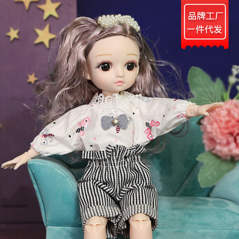 缪莉芭比30cm公主娃娃bjd关节音乐衣服可脱小女孩玩具儿童节礼物