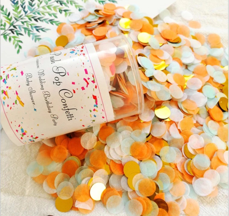 推推乐手推礼花礼炮派对生日五彩纸屑生日节日用品亮片纸片小拉炮