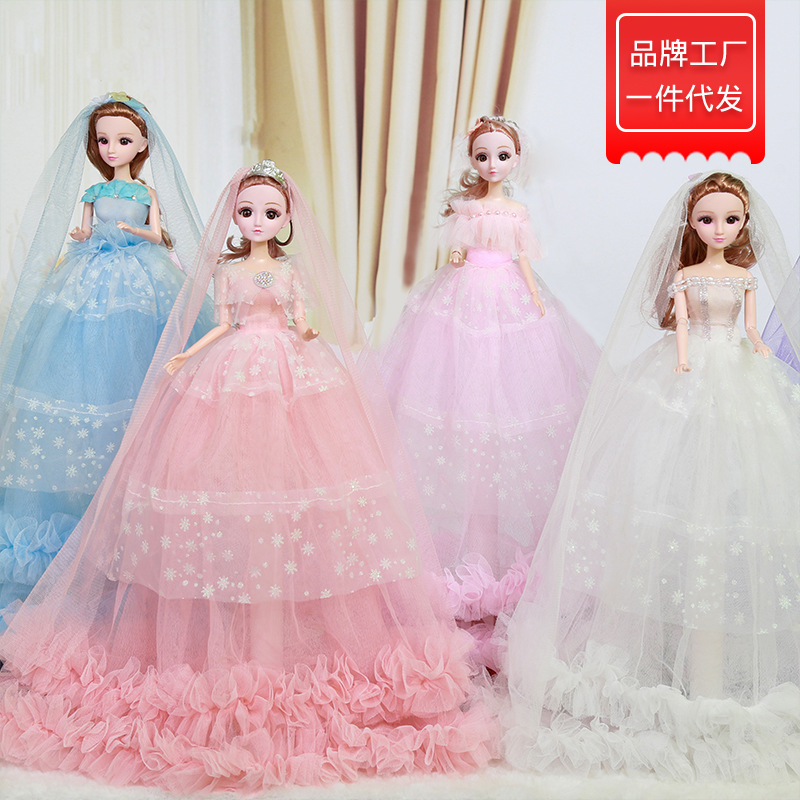 正版缪莉芭比娃娃仿真45cm挂扣婚纱洋娃娃工厂批发女孩过家家玩具