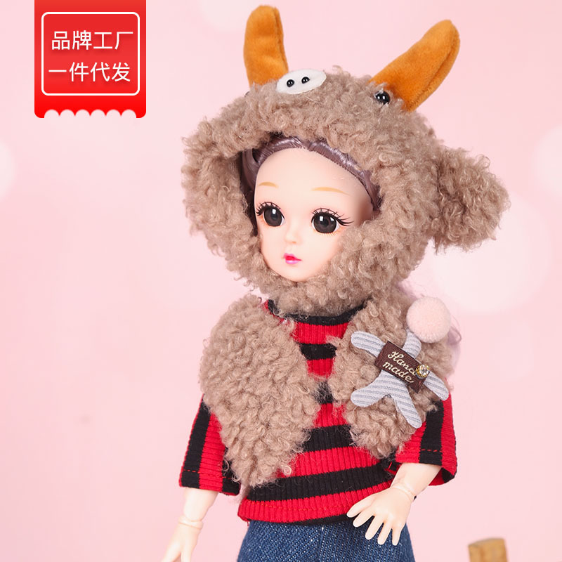 正版缪莉十二生肖音乐唱歌可脱卸30cm精品洋娃娃公主芭比娃娃批发