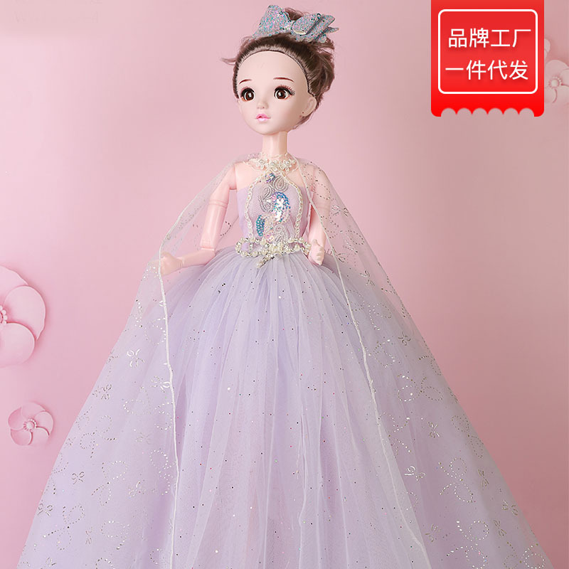 缪莉芭比娃娃60厘米婚纱裙音乐眨眼洋娃娃精致仿真女孩玩具礼物