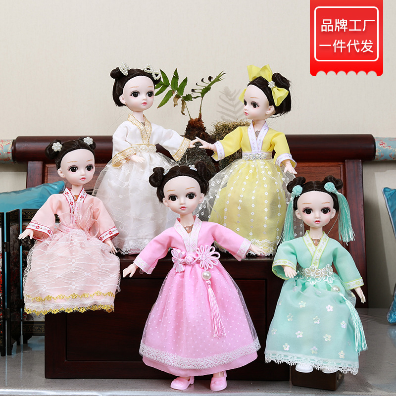正版缪莉娃娃30cm音乐传统汉服萝莉萌娃礼物女孩礼物玩具洋娃娃
