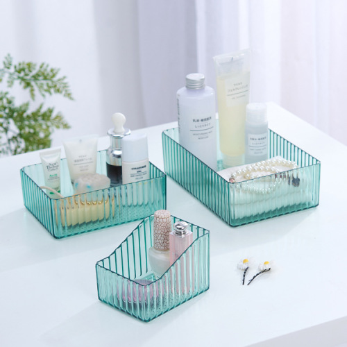 Transparent Cosmetic Storage Box Plastic Dustproof skin Care Covered Acrylic Desktop Dresser Storage Rack 