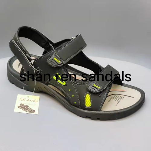 men‘s beach sandals foreign trade popular european and american wind sandals bilateral movable buckle removable soft bottom casual shoes south america