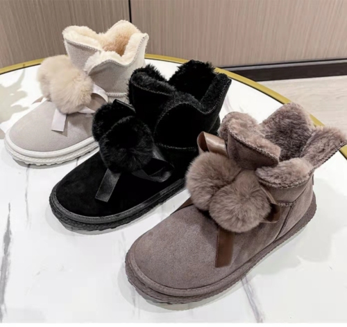 Northeast Snow Boots Women‘s Autumn and Winter Fleece-Lined Thickened 2021 New Fur Integrated Non-Slip Warm Extra Thick Cotton-Padded Shoes