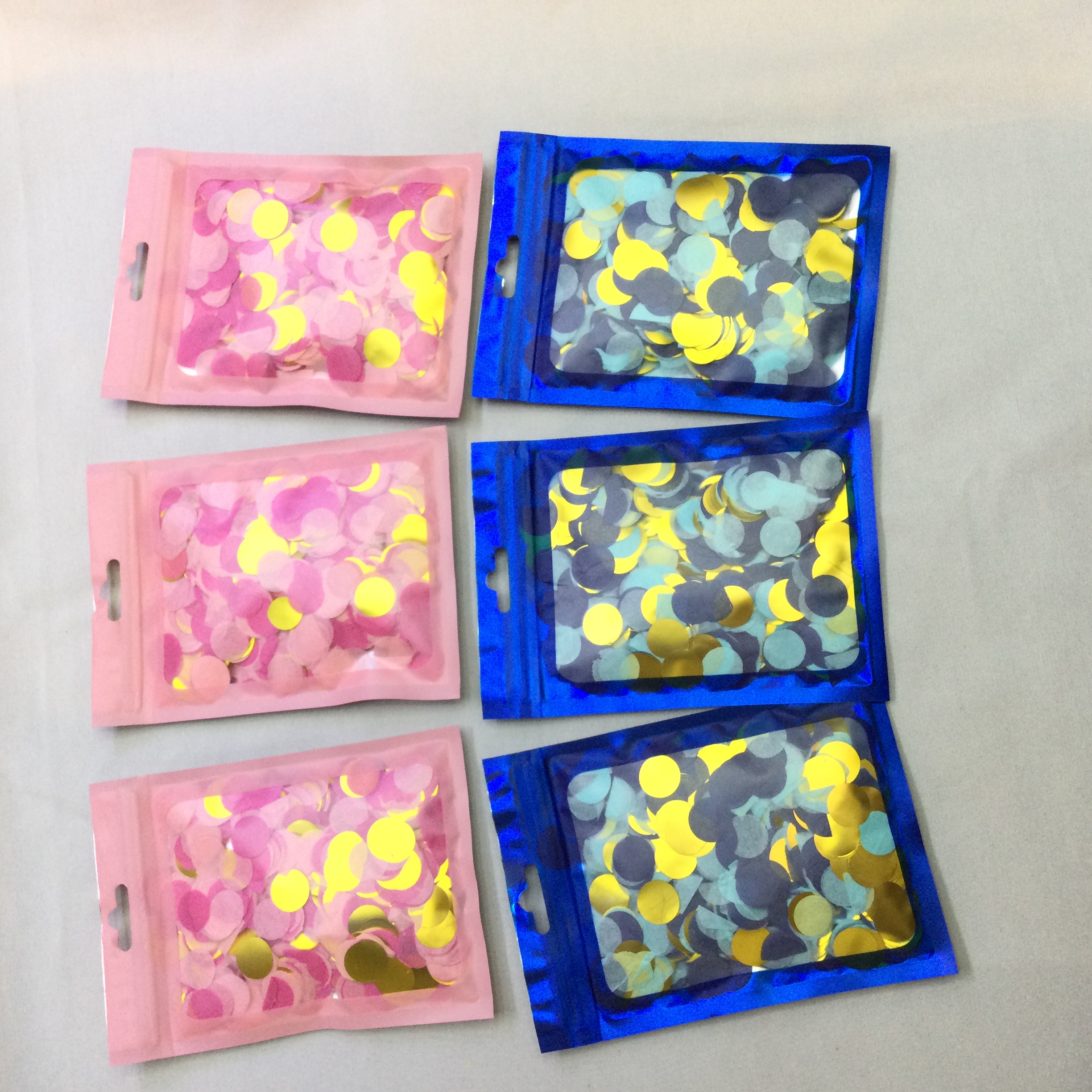 礼花礼炮内容物圆纸片1cm2cm3cm金片bobo球纸屑五彩生日派对南美