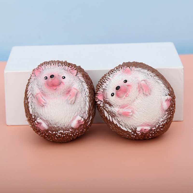 创意刺猬猫萌宠豆腐猫咪团子捏捏乐慢回弹玩具解压减压发泄球礼物