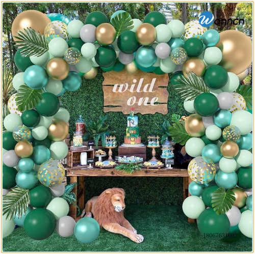 green latex balloon dress up decoration set forest tree leaf arch 1234567890pcs birthday festival party