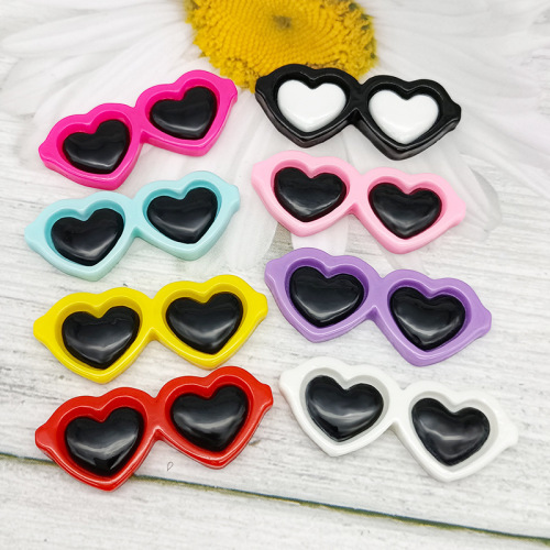 factory direct resin jewelry accessories peach heart sunglasses diy handmade materials cream glue epoxy phone case patch