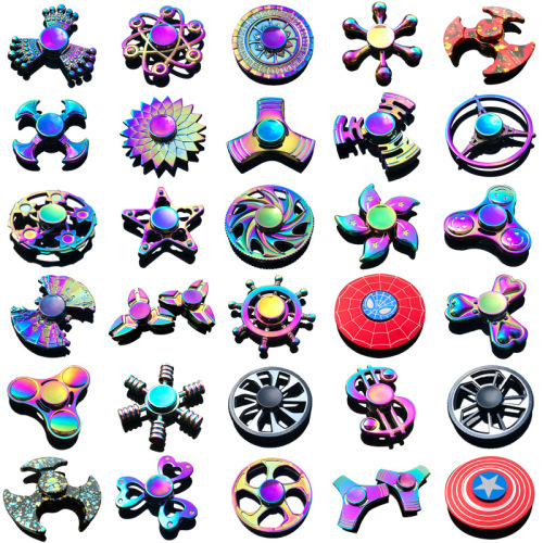 New Colorful Fingertip Gyro Zinc Alloy Decompression Toy Hand Spinner Finger Gyro Factory Stall