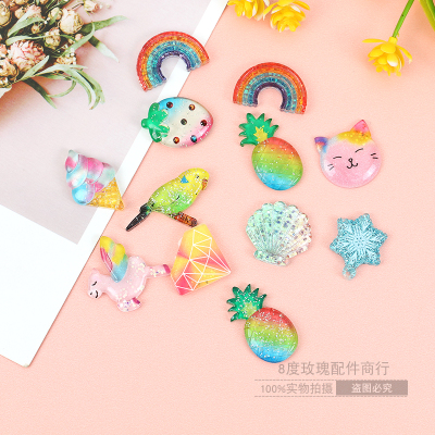 Cartoon Animals Use Sequins Plastic Patch PVC Fridge Magnet Clothing Ornament Barrettes Accessories