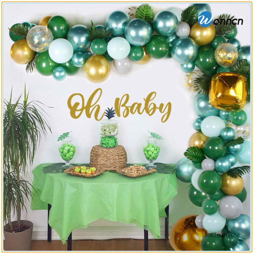 Latex Balloon Chain Decoration Suit Party Birthday Festival Metal Sequins Photo Background 4D Aluminum Film Ball Cross-Border Supply