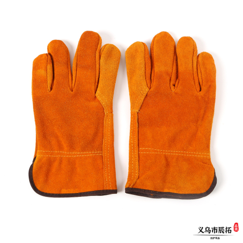 Factory Wholesale Labor Protection Protective Gloves Lengthened Welder Cowhide Gloves Car Repair Handling Gloves Protective Arc-Welder‘s Gloves