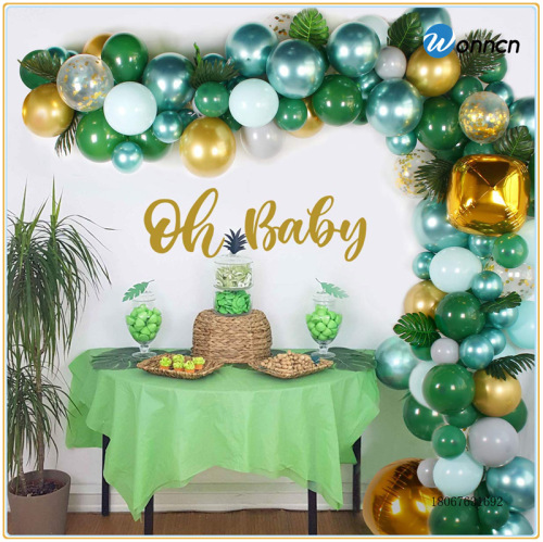Customized Latex Balloon Chain Decoration Suit Party Birthday Festival Metal Sequins Photo Background 4D aluminum Coating Ball 