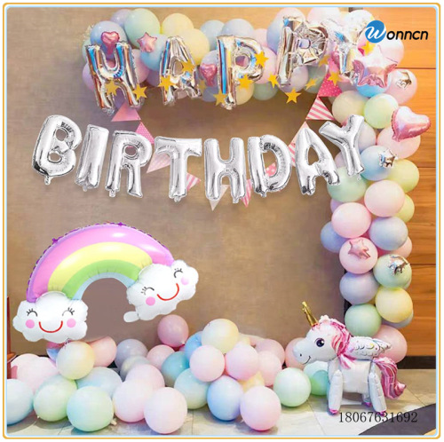 Unicorn Balloon Rainbow Horse Balloon Wedding Balloon Wholesale Birthday Party Decoration Aluminum Film Balloon
