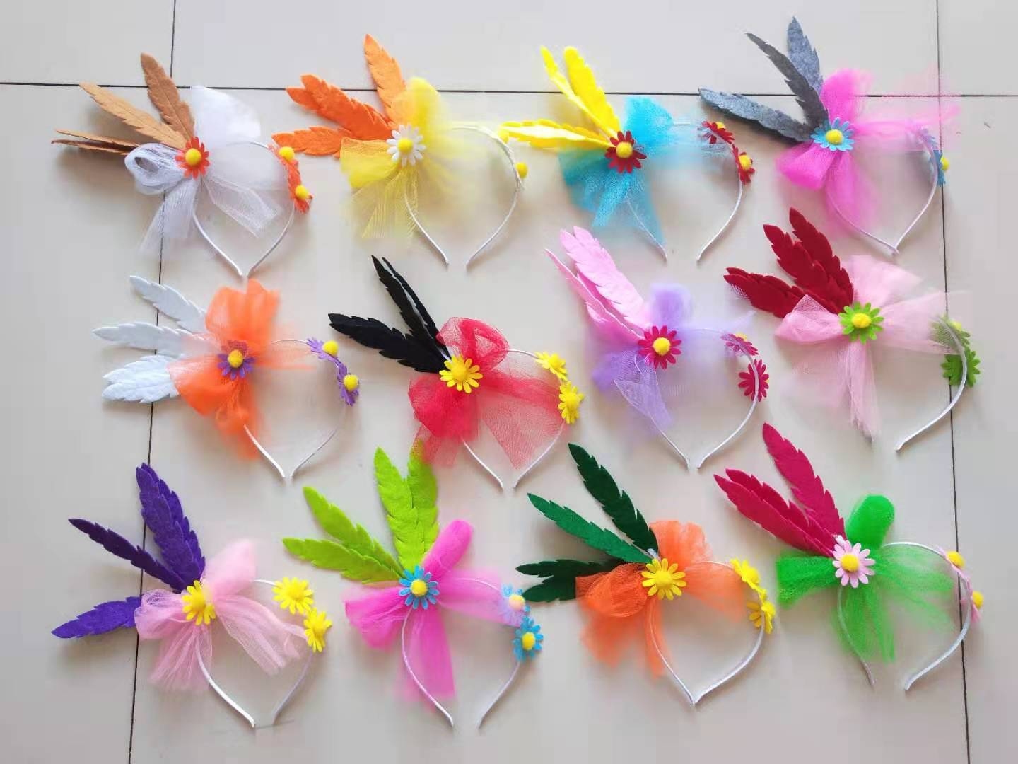 圣诞节头扣万圣节头扣羽毛头花环头扣派对狂欢节日派对