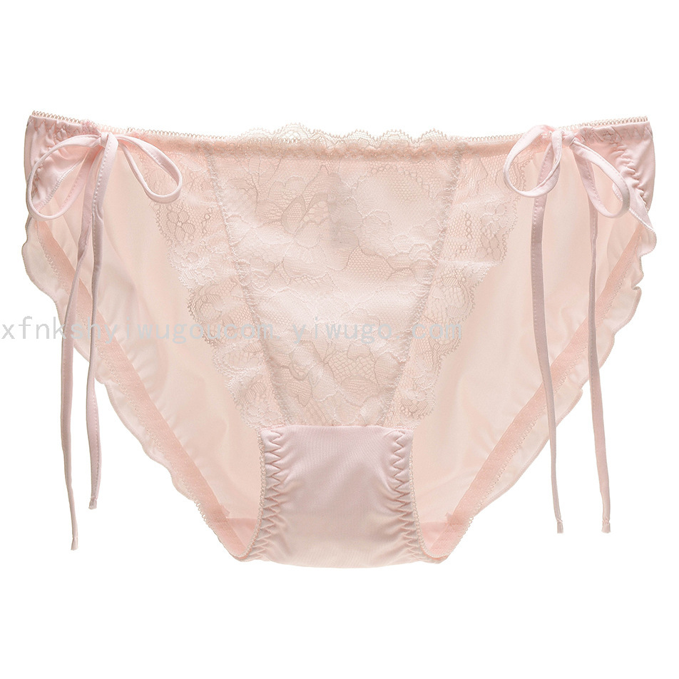 日系甜美马卡龙蕾丝内裤可爱小清新低腰内裤批发