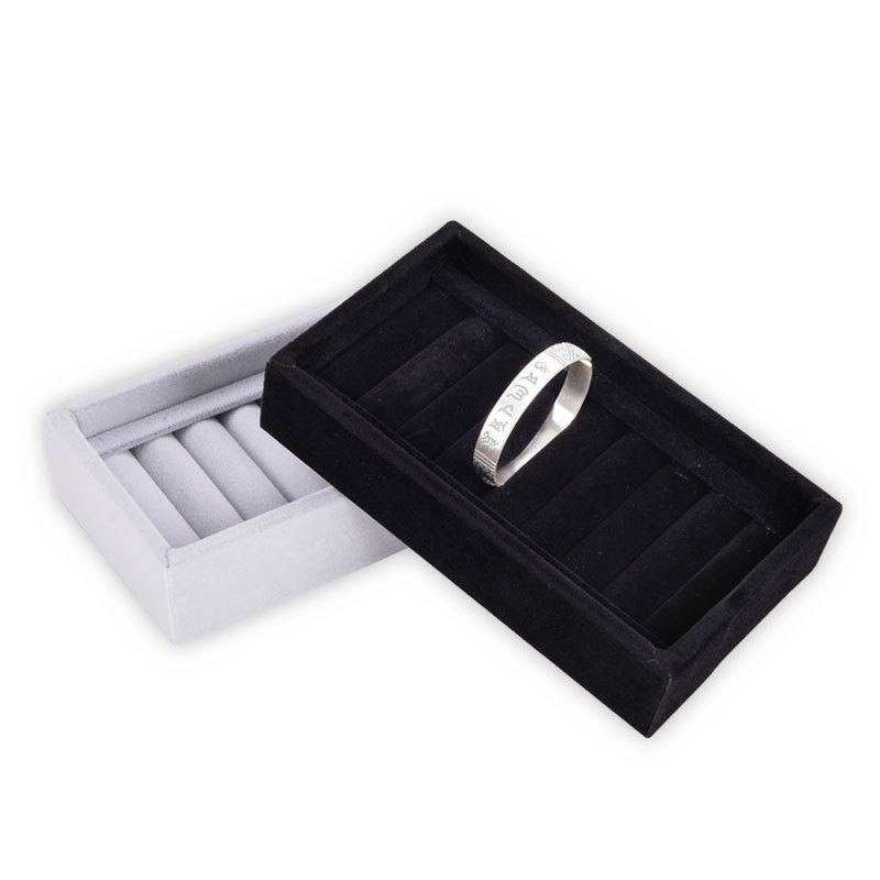 小号绒布戒指盘 灰绒首饰手镯盘陈列首饰展示架 饰品橱窗展示道具