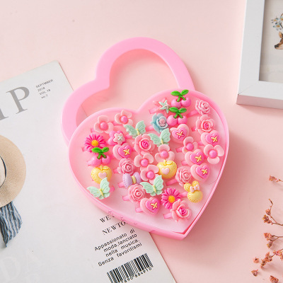 Children's Ring Girl Princess Imitation Diamond Crystal Cute Toy Baby Toddler Gifts Cartoon Gem Set