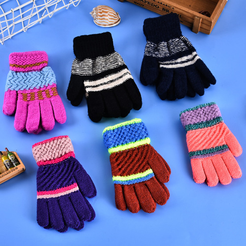 Factory in Stock Winter Gloves Men‘s Cold-Proof Warm Gloves Knitted Knitting Wool Gloves Outdoor Gloves Source Wholesale