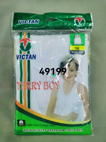 Terry Boy Children‘s Vest， Boys‘ Vest