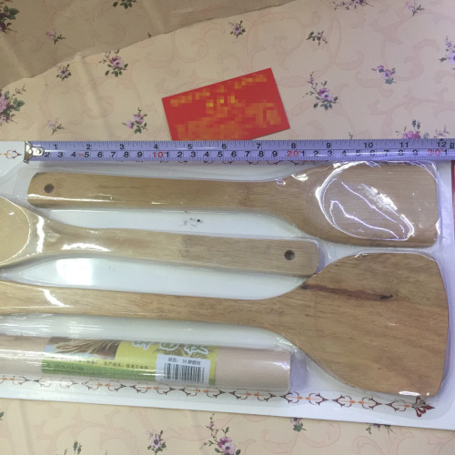 Yiwu Wholesale Household Sisal Buffing Wheel Light Wooden Spoon Wooden Rice Shovel Rolling Stick 3-Piece Set Xu Shengyou Self-Produced and Self-Sold 290