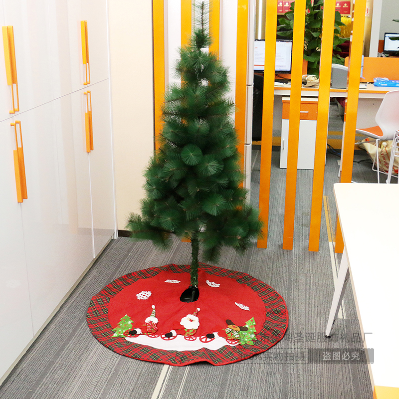 圣诞节树裙圣诞老人树裙圣诞树围裙麻布树垫圣诞礼品亚马逊跨境