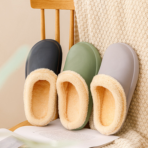 winter cotton slippers women‘s cute home indoor cotton shoes men‘s warm couple slippers home plush shoes wholesale household