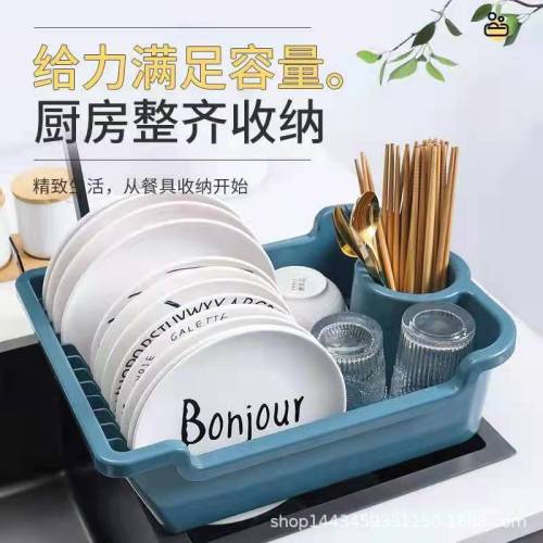 Kitchen Place Bowls and Dishes Storage Rack Table Top Cutlery Plate Chopsticks Bowl Rack Black Draining Rack Basket Drying Tableware Storage