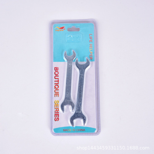 spot-made hardware tools high carbon steel mirror solid wrench dual-purpose double-headed open wrench