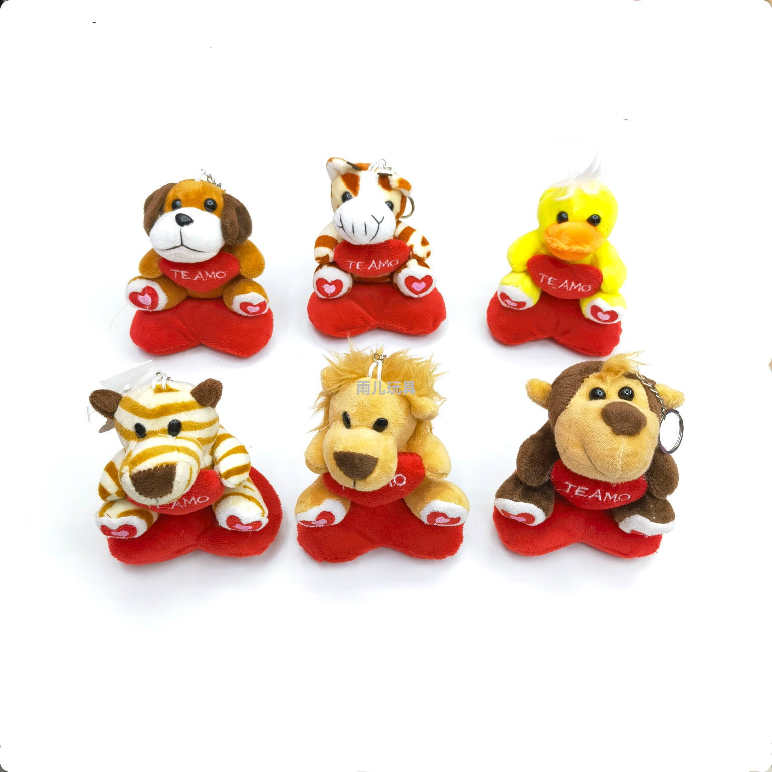 毛绒玩具公仔钥匙扣挂件填充玩具可爱坐心nici抱心小熊情人节挂件