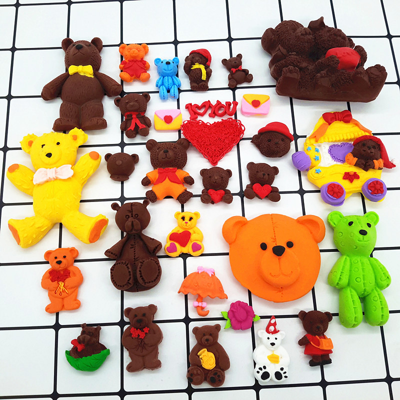 翻糖工具 小熊硅胶模具 甜品摆台巧克力模具cake mold 烘焙工具