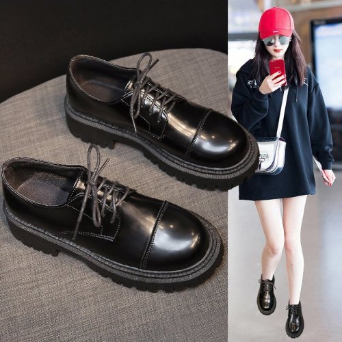 small leather shoes women‘s jk thick sole shoes mary jane korean style british style college style women‘s shoes loafers women‘s shoes