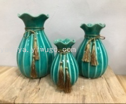 现代简约陶瓷花瓶创意咖啡厅花店展花花器软装家居饰品