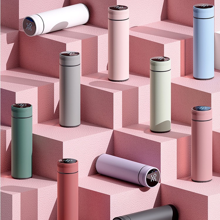 智能显示保温杯学生便携大容量304不锈钢杯子高颜值商务礼品杯