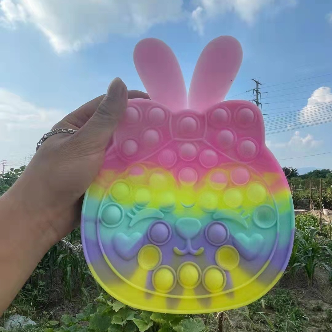 跨境新品灭鼠先锋兔子包包指尖灭鼠先锋斜挎包泡泡乐解压玩具背包